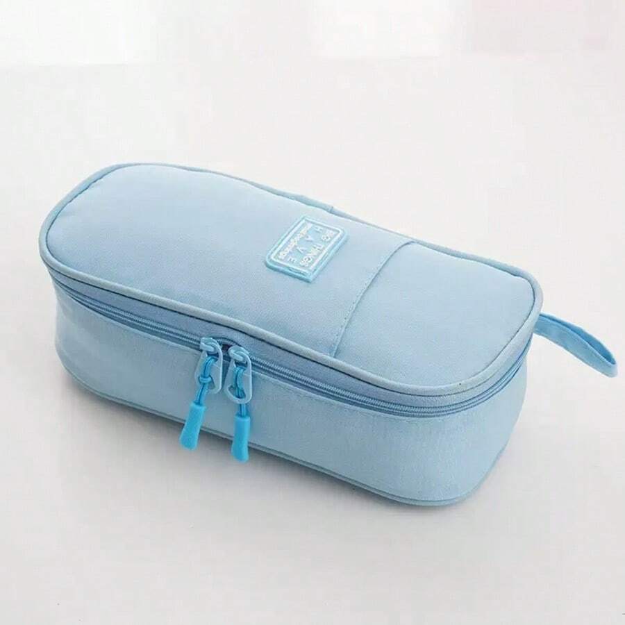 Student School Pencil Case, Colorful Pencil Case - Blue - View 1