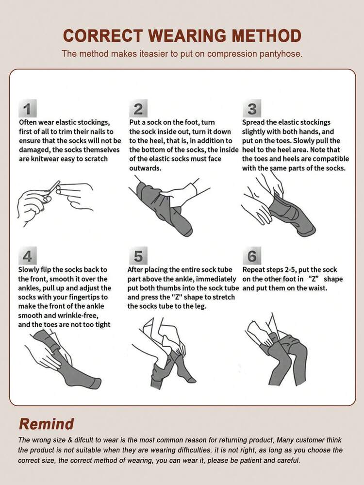 女士露趾及膝袜，15-20 毫米汞柱轻压缩透气柔软防滑弹力带瘦腿袜 - 彩色 - 查看 4