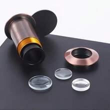 Spioncino grandangolare a 200 gradi con lente in vetro ad alta definizione, copertura girevole per la privacy, anti-furto e anti-rotazione, adatto per porte di camere d'albergo e vari tipi di porte - Multicolore - Visualizzare 2