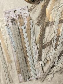 Bộ 40 miếng dán trang trí ren hoa cổ điển dùng cho sổ lưu niệm, nhật ký, đồ thủ công DIY, văn phòng phẩm. - Nhiều màu - Xem 5