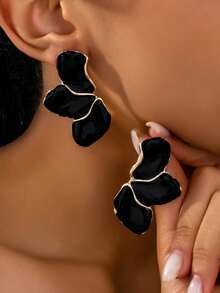 1 对优雅多色珐琅花卉耳环，适合女性派对、庆典、节日、旅行、礼品配饰 - 花瓣耳環 - 查看 7