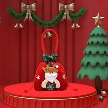 1个圣诞糖果袋可爱腰带礼品袋，可爱娃娃节日零食袋，适合派对装饰用品（图片颜色已加深，袋子颜色不是那么鲜艳，） - 彩色 - 查看 8