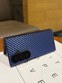 Galaxy Z Flip6/7 Series, Z Fold6/7 Series Carbon Fiber Solid Black Phone Case For Foldable Phones Waterproof Shockproof Anti-Fall Scratch Resistant - Black - View 3