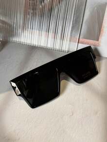 POLASUP 2 piezas Gafas de moda de hombre con montura gruesa, estilo retro y remaches, color negro, adecuadas para la playa, la piscina, las vacaciones, al aire libre, de moda y - 2 juegos (marco negro/gris completo/accesorios dorados M) (sin caja) - Ver 4