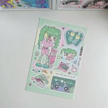 Nhãn dán nhân vật hoạt hình dễ thương, Thiết kế hoạt hình nhiều nhân vật, Nhãn dán trang trí tự dính, Nhãn dán hoạt hình tự dính tự làm, Thích hợp để trang trí sổ lưu niệm, Album, Hành lý/Máy tính xách tay/Ván trượt/Đàn ghi-ta/Tủ lạnh/Mũ bảo hiểm/Lịch, Làm quà tặng sinh nhật và ngày lễ - Nhiều màu - Xem 10