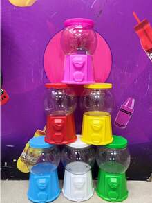 Chiclera sin mecanismo, centro de mesa, dulcero, alcancía, bebida para fiestas celebraciones especiales, accesorio decorativo para cumpleaños bodas mesas temáticas, fácil de instalar, multiusos moda deco fiesta infantil y juvenil - Azul - Ver 2