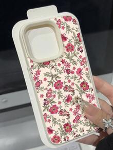 1个红色花卉图案防水防摔防滑软手机壳,兼容苹果和其他手机,防震防刮。 - 彩色 - 查看 3