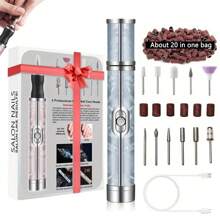 Type-C Ladegerät Nagelpflegemaschinen-Set, mit 11 Polierspitzen und 26 Schleifscheiben, tragbares elektrisches Maniküre- & Pediküre-Werkzeug, geruchlos langanhaltend Lithium-Akku, inklusive Nagelfeile und Nagelhautschiebers, unverzichtbar für Zuhause & Salon, tolles Geschenk für Frauen
