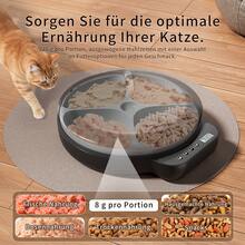 OMCPET Automatic Wet Cat Food Dispenser, Wireless Wet Pet Food Dispenser With 2 Ice Packs, 4 Meals A Day, Cooling Container For Fresh Food, Programmable, Timed, Battery-Operated Automatic Feeder For Kittens - màu đen - Xem 8