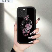 [Teléfono] Teléfono móvil con estampado de escalera de ojos, impresión de 360 ​​grados, compatible con phone 16 Pro Max, 16, 15 Pro, 14 Plus, 13, 12 Pro, 11 Pro y X - Negro - Ver 6