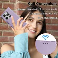 1 件带卡槽的皮革钱包手机壳，适用于 17 Pro Max / Galaxy A56，简约时尚