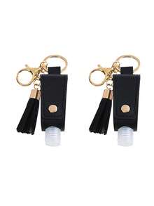 2/1 Pack Refillable Travel Bottles, Reusable 30ml Pump Bottles With Flip Cap Keychain, No-Rinse Hand Sanitizer Bottle Covers, Suitable For Backpacking And Outdoor Activities - Multicolor - View 20