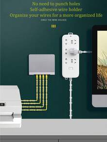 Clips adhesivos para cables, abrazaderas de cable autoadhesivas, sujetacables transparentes, organizador de cables, soporte para cables colgantes para TV, escritorio, hogar, oficina. Clips de cables adhesivos, soportes de cables transparentes para organización de cables, organizadores de cables de plástico para uso en pared y debajo del escritorio, Halloween, Navidad