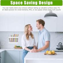 Acrylic Straw Holder For Cabinet Door - Reusable Tumbler Straw Organizer Storage, Small Kitchen Accessories Container, Ultra Sticky Cupboard Door Mounted