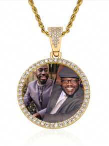 1 Customized Picture Necklace, Hip-Hop Style Personalized Pendant Necklace Jewelry, Angel Wing Necklace, Customized Picture Jewelry Gift With Pendant, Valentine's Day/Halloween/Christmas,Jewelry & Watches,Chic Autumn,Custom Name Stainless Steel Necklace, Personalized Nameplate - Multicolor 2 - View 4