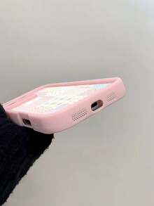 Floral Patchwork Mobile Phone Case, Designed With Delicate Flowers And Pastel Colors, Suitable For IPhone 16, 15, 14, 13, 12 And 11 Pro Models, Made Of TPU Material, And Provides Shockproof Protection. Perfect For Family, Friends, Children, Birthdays, Spring, Holidays, Boyfriends, Girlfriends, And Valentine's Day Gifts - 粉紅色CZ2 - 查看 6