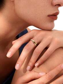 Milacolato 14K Gold Filled Rings For Women - Non Tarnish Gold Wedding Bands | Waterproof Stackable Thumb Rings | Open Twist Adjustable Rings Size 5 To 10 - Nhiều màu - Xem 5