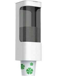 Cup Dispenser, Wall Mount Water Cooler Cup Holder Fit 3-5oz Small Cups, Pull Type Cups Holder For Home, Bathroom, Office Hospital, Adhesive Paste Or Screw Install (Black) - trắng - Xem 1