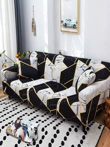 1入組幾何圖案沙發套現代撞色彈力沙發套適用於客廳 - 彩色 - 查看 5