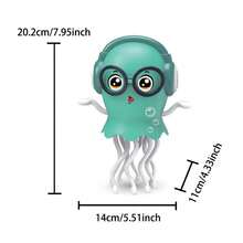 Crawling Electric Dancing Jellyfish Toy, Jellyfish Lying Toy With LED Lights And Music, Automatic Obstacle Sensing Smart Tentacle Explorer, Party, Children's Day, Birthday Gift, Suitable For Boys And Girls, Pink And Green Children's Gift, Batteries Not Included - Multicolor - View 12