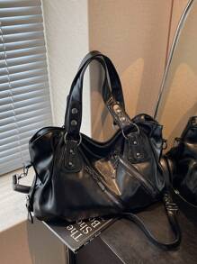 复古简约大容量时尚学生/办公室通勤手提包