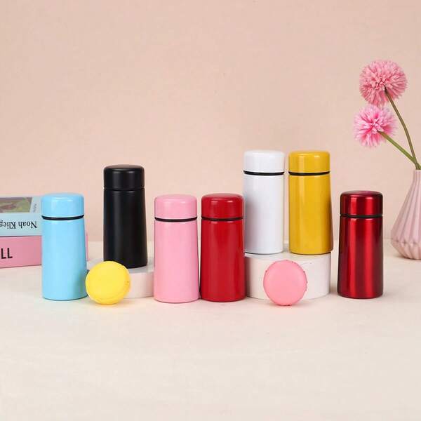 1 pieza Vaso aislado de acero inoxidable de 5.2oz/160ml, mini taza de agua, taza de bolsillo portátil, botella de agua pequeña y linda, adecuada para regalos de vacaciones, regalos para amigos