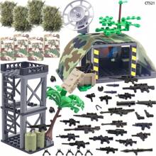 Military Set Simulate Battle Mini Weapon Pack Gun Rifle Pistol Accessories Building Blocks Diy Set Equipment Accessories Kits Swat Team Soldier Figures