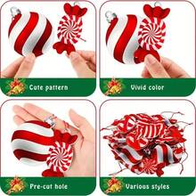Candy Cane Ornaments, Christmas Lollipop Decor,  Hanging Tree Ornaments For DIY, Party Gift - Multicolor - View 4