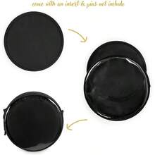 Circle Ita Bag Round Crossbody Bag Ita Purse Pin Display Bag With Insert - Black - View 2