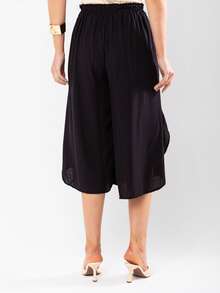 JIN SER Pentacurt Viscose Skirt Has Pocket - Black - View 8