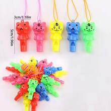 10/25/50/100pcs Soccer & Tiger Theme Sports Party Set, Soccer Whistle, Birthday Party Cheerleader Props, Soccer Referee Whistle - Multicolor - View 7