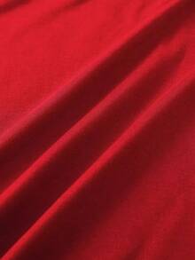 Women's Letter Print Short Sleeve T-Shirt Graphic Tees Women Tops - Đỏ - Xem 3