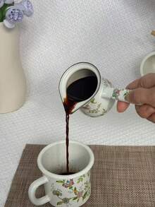 极简3件套咖啡漏斗、咖啡杯、咖啡豆储存罐，日常便携咖啡用具套装，适合圣诞节、万圣节、感恩节及日常家庭聚会烘焙咖啡，可作为馈赠亲朋好友的礼物 - Blue Star Flower - 查看 5