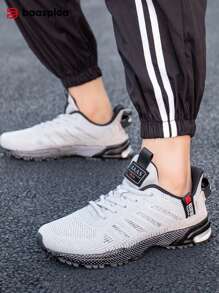 baasploa Chaussures de course pour hommes Baskets Extérieur Casual Léger Respirant Chaussures de tennis Homme Mode Designer Maille Chaussures de course professionnelles Tailles 41-45 Sports Antidérapantes Chaussures de course extérieure Exercice Hommes Chaussures Baskets Augmentation de la hauteur Chaussures de marque