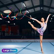 5pcs Rainbow Ribbon Dance Wands - Perfect For Princess Parties, Birthday Decorations And Girls' Games - Suitable For Halloween, Christmas And Graduation Celebrations - Multicolor - View 7