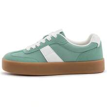 Rihero Women Platform Sneakers Comfortable Casual Shoes Vintage Inspired Non Slip Walking Tennis Shoes - Green - View 3