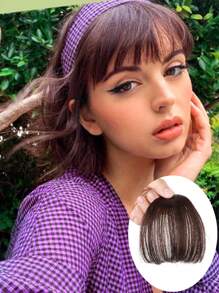 空气刘海夹式薄假刘海自然直发合成齐刘海饰品女生隐形自然发色 - 彩色 - 查看 18