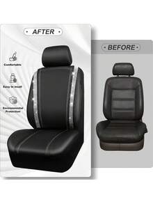 9PCS/4PCS Leather Bling Diamond Car Seat Covers Full Set - Waterproof Anti-Slip Rhinestone Automotive Covers, Universal Fit For Car/SUV/Sedan/Van, Airbag Compatible With Rear Zipper Design 9PCS Includes: 2 Front Seat Covers + 1 Backrest Cover + 1 Back Seat Cover + 5 Headrest Covers, 4PCS Includes: 2 Front Seat Covers + 2 Headrest Covers - 款式A - 查看 10