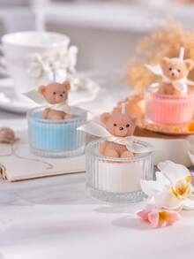 1 cái, Nến thơm hình gấu thủy tinh, Trang trí nhà cửa, Quà lưu niệm đám cưới, Quà lưu niệm sinh nhật đầu tiên và trăng tròn, Quà tặng cho bạn bè, Quà lưu niệm Giáng sinh tuyệt đẹp cho bạn bè và gia đình, Thích hợp để trang trí bàn và trang trí nhà cửa, Thêm không khí Giáng sinh cho tấm sáp thơm - Nhiều màu - Xem 6