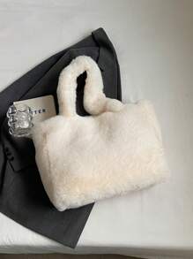 2025 New Big Eyes Tote Bag For Women, Cute Plush One Shoulder Bag, Large Capacity Versatile Commuter Bag, Winter