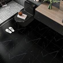 10 件 30.48 X 30.48 厘米，乙烯基大理石地板，剥离粘贴瓷砖，自粘防水浴室，适用于浴室、厨房、卧室、客厅、墙壁 - 彩色 - 查看 7