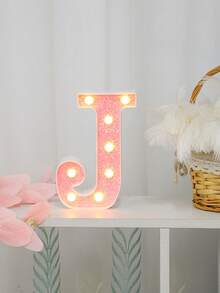 1 件 16 厘米/21 厘米 LED 字母灯，粉色闪烁字母灯，电池供电，房间装饰夜灯，桌面中心装饰，用于卧室、家庭、生日派对装饰、夜间婚礼、生日、圣诞灯、女孩礼物、儿童房装饰、婴儿房装饰、迎婴派对、情人节装饰 - 暖白光 - 查看 13