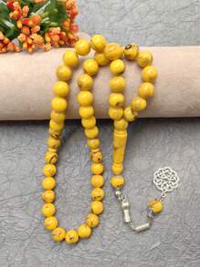 1pc 45pcs 10mm Muslim Prayer Beads, Luxury Resin Material Bracelet, Suitable For Daily And Festival Wear