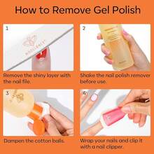 Modelones Removedor de esmalte de uñas de acetona, removedor de esmalte de gel profesional, removedor de pegamento de uñas fórmula natural con aceite de jojoba para hidratación y cuidado de uñas - Limón - Ver 7