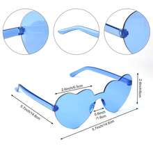 PLULON Sky Blue Bob Wig And Sunglass Set, Neon Short Bob Wig Sunglass Pack Costume Colorful Cosplay Wig Hairpieces For Bachelorette Neon Party Favors, Halloween Decorations - 彩色 - 查看 6