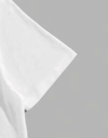 POLARBEAR Stylish Basic T-Shirt With Gangster Bala Clava Print - Trắng-In-Xám - Xem 3