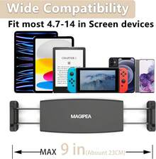 Universal Mobile Phone And Tablet Holder, Mount Holder Clip With Grip Flexible Long Arm Gooseneck Compatible With Ipad // Galaxy Tabs/Kindle Fire HD - Black - Đen (Tổng cộng: 30in) - Xem 4