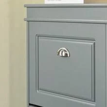 SoBuy 3 Flip-Drawers Shoe Cabinet Shoe Rack Shoe Storage Cupboard Organizer Blue W53 X D24 X H118cm FSR94-B - 灰色 - 查看 10