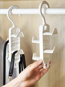 1/2/3 piezas Organizador de armario ahorrando espacio, Percha para bolsas colgantes sin costuras, Soporte para bufandas y corbatas, Estantería apilable para abrigos - Multicolor - Ver 8