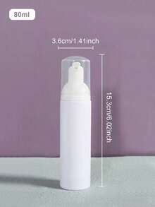 1pc/2pcs 30ml/40ml/50ml/60ml/80ml Mousse Foaming Bottle, Foaming Face Wash Refillable Bottle, Cosmetic Refill Bottle - White - View 9